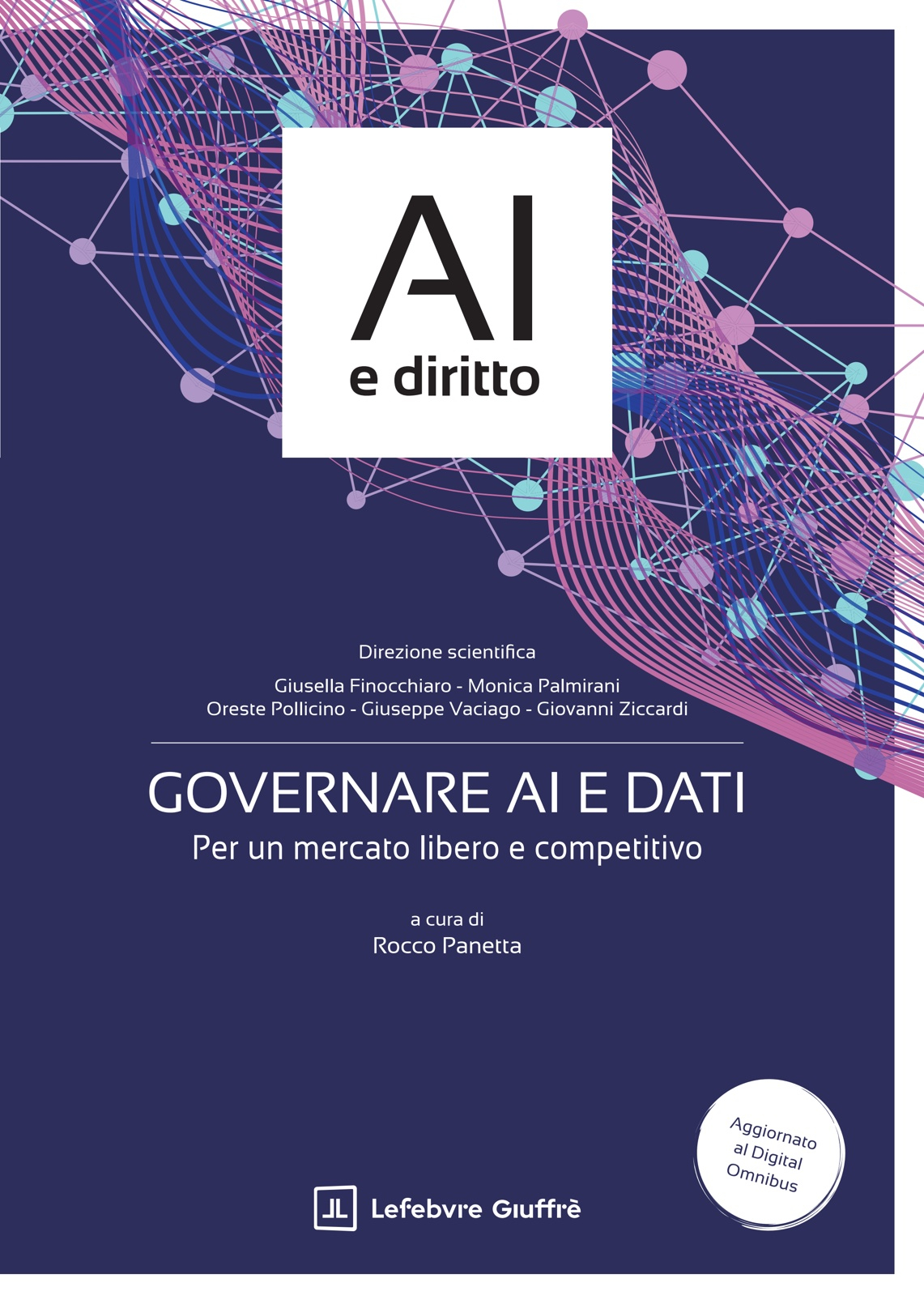 Copertina del volume Governare AI e dati, a cura di Rocco Panetta, Lefebvre Giuffrè 2026